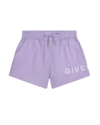 Short en nylon jacquard - Mauve