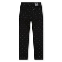 Pantalon denim motifs entièrement - Black