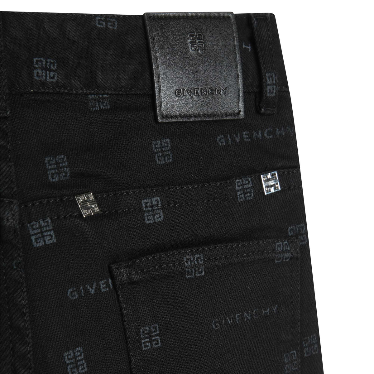 Pantalon denim motifs entièrement - Black