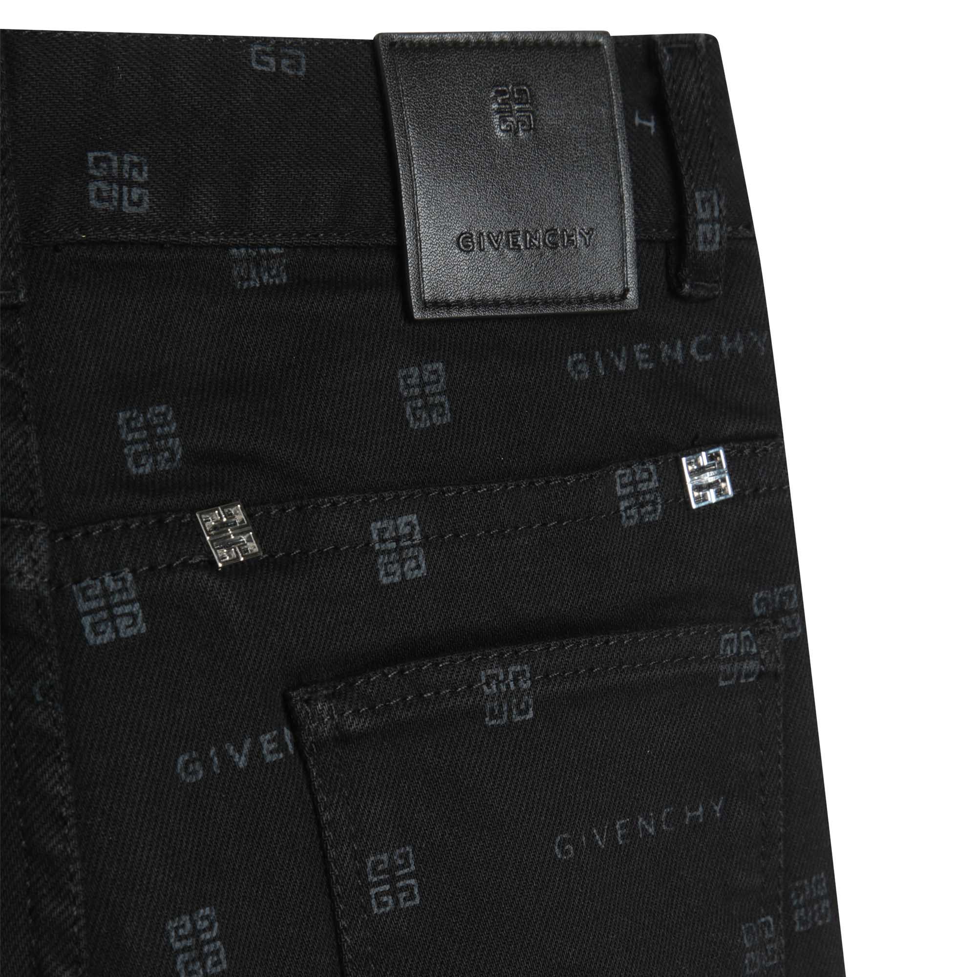 Pantalon à motif en denim - Black