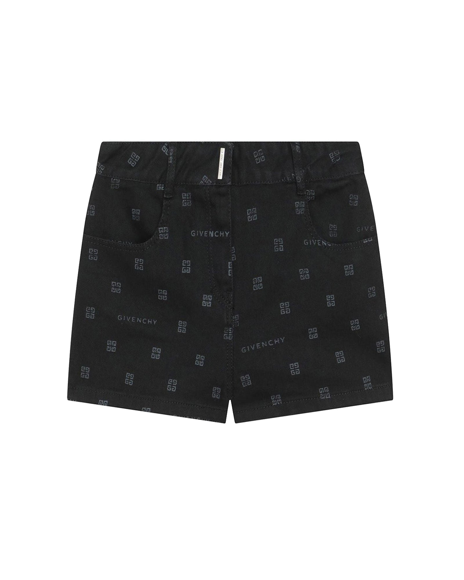 Short denim motifs entièrement - Black
