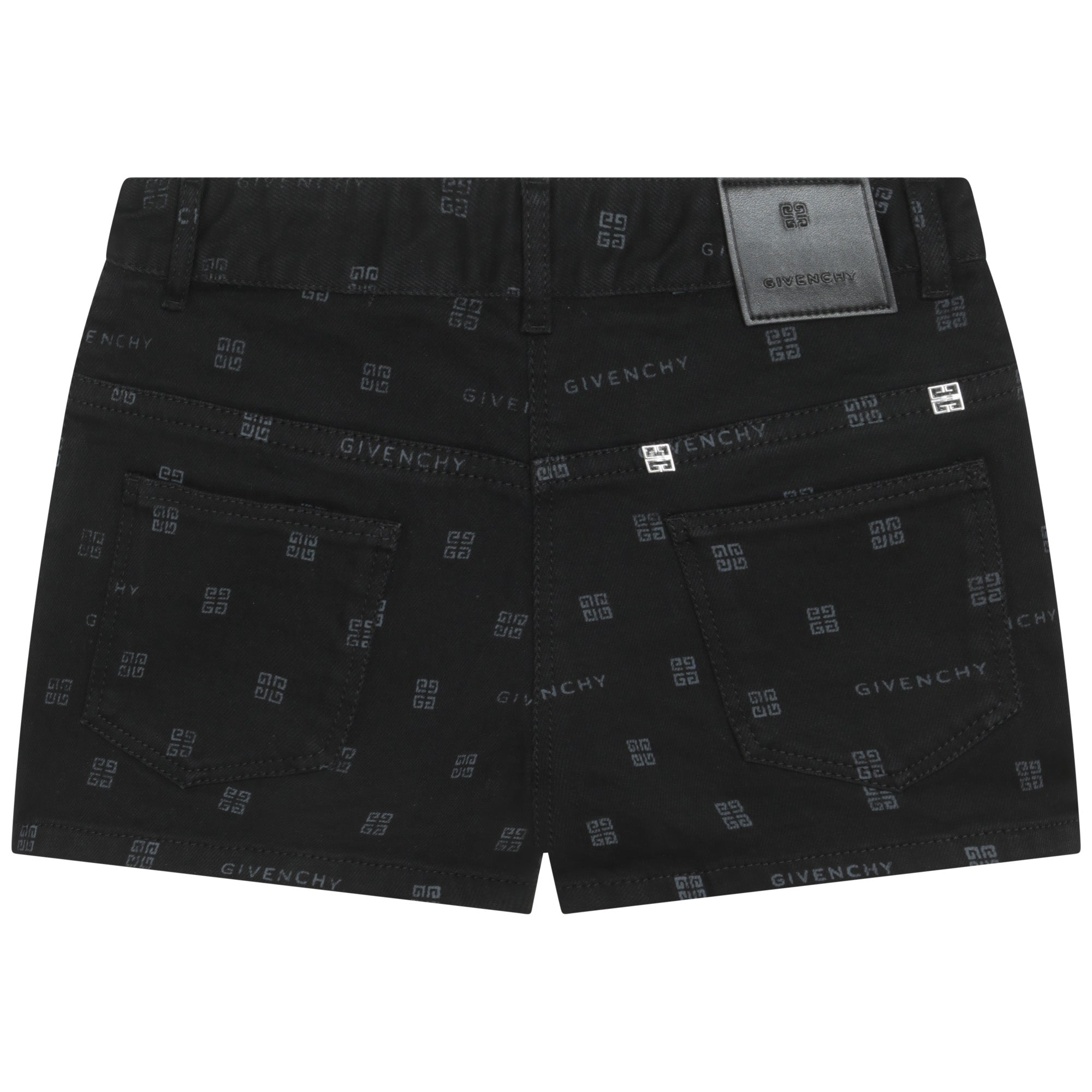 Short denim motifs entièrement - Black