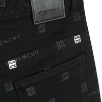 Short denim motifs entièrement - Black