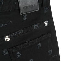 Short denim motifs entièrement - Black