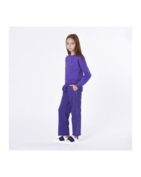 Pantalon large en coton - Dark purple