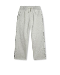 Wide-leg cotton trousers - Heather grey