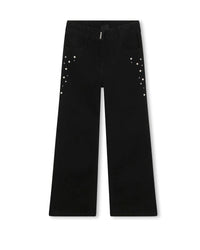 Pantalon large en coton - Denim black