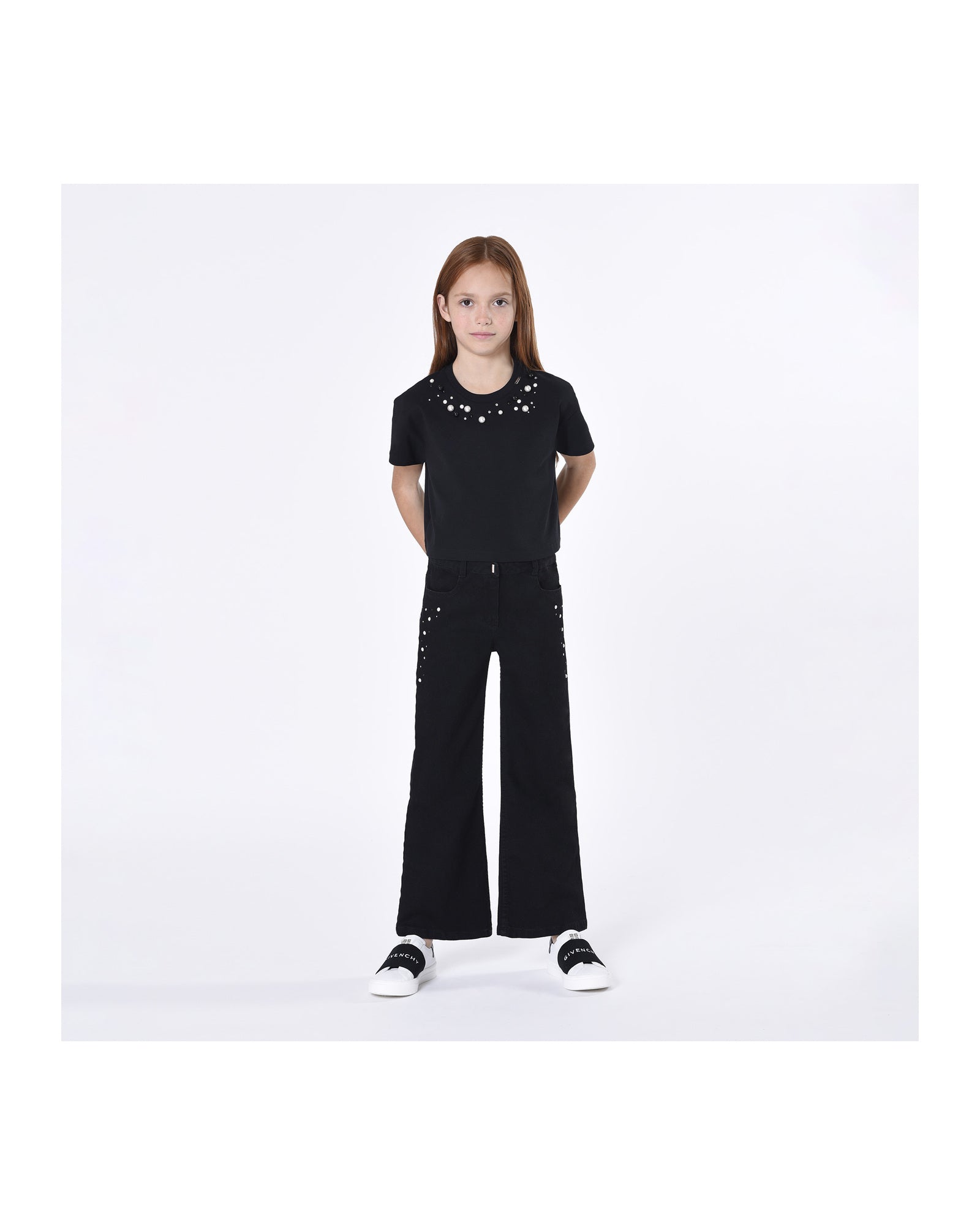 Pantalon large en coton - Denim Black
