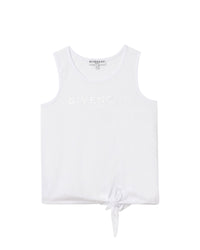 Tank top with bow - White