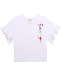 Ruffled T-shirt - White