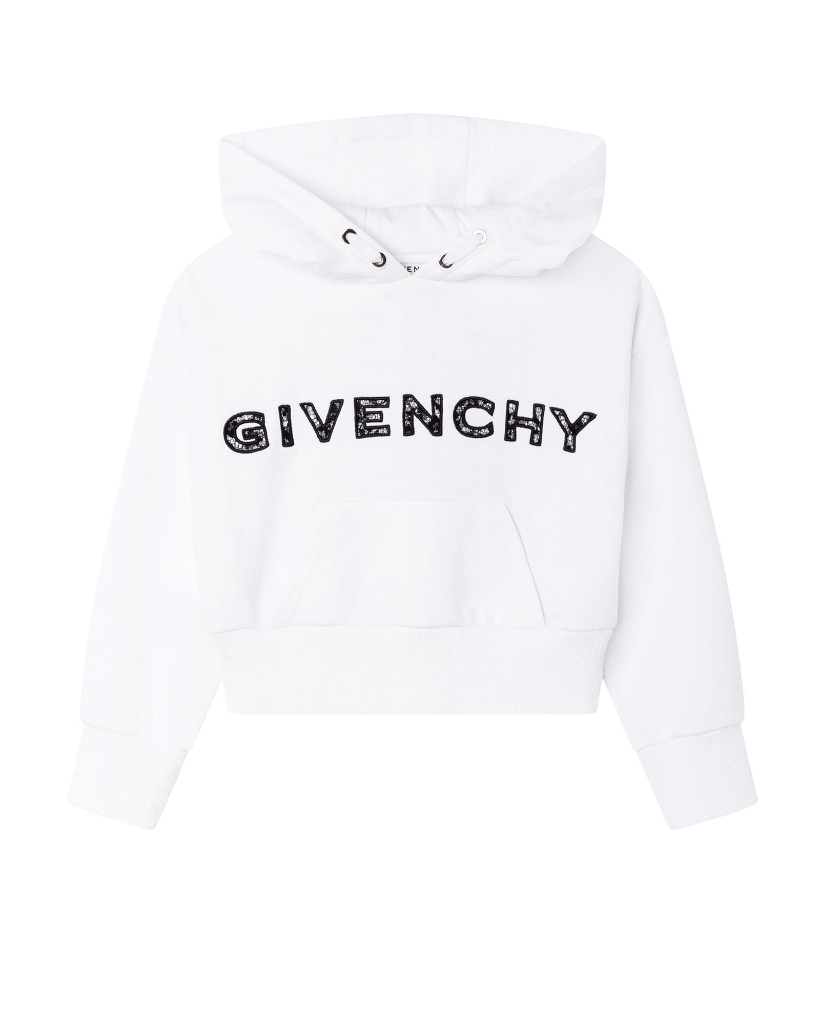 Sweatshirt broderie en molleton - Blanc