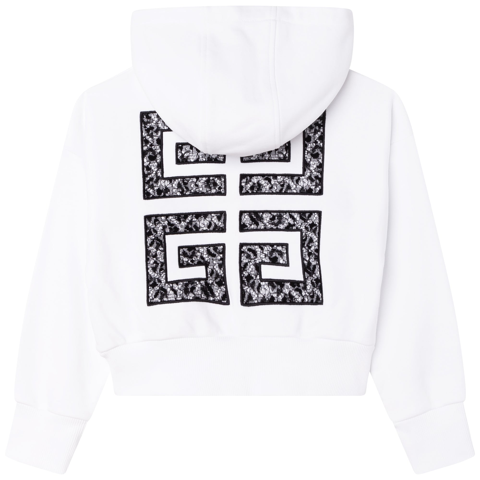 Sweatshirt broderie en molleton - Blanc