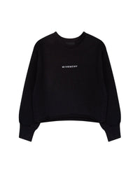 Sweatshirt crooped avec logo - Black