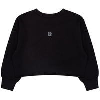 Sweatshirt crooped avec logo - Black