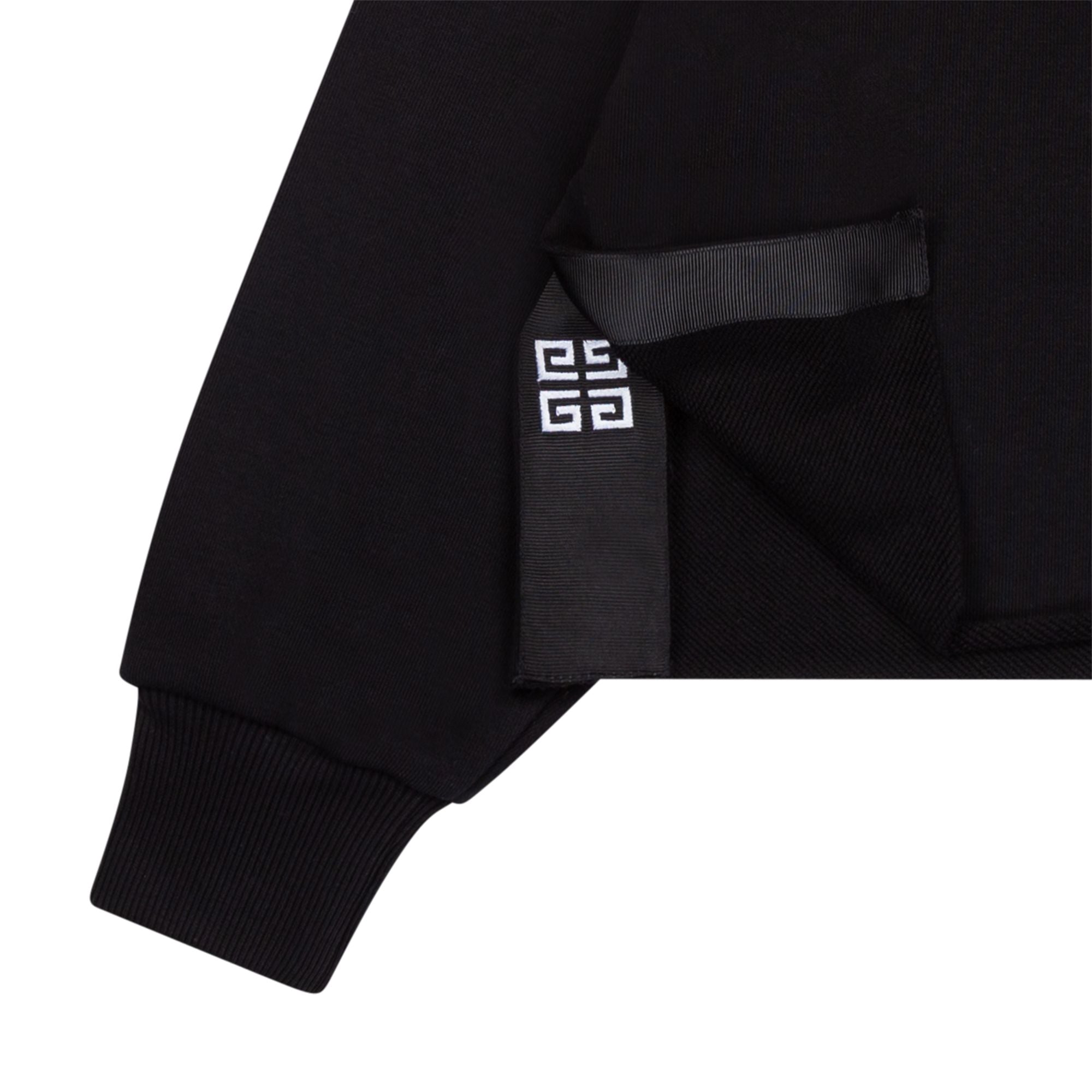 Sweatshirt crooped avec logo - Black