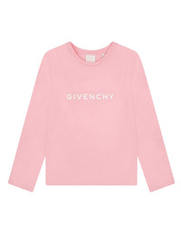 Long-sleeved cotton 4G print T-shirt - Hydrangea
