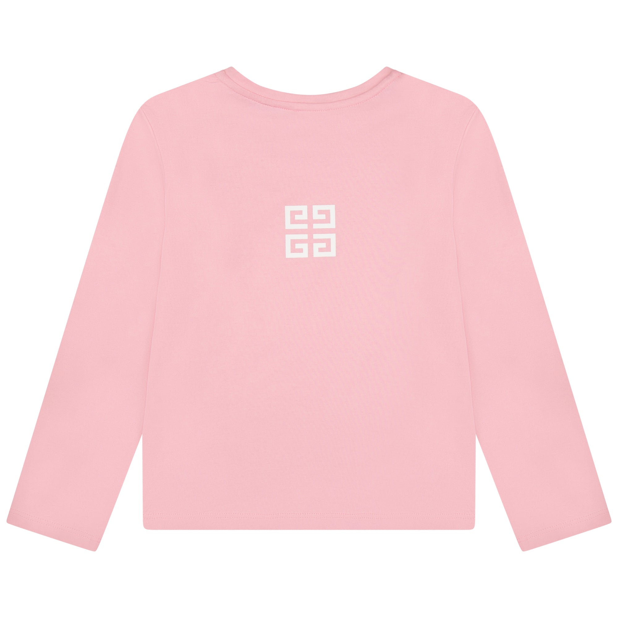 Long-sleeved cotton 4G print T-shirt - Hydrangea