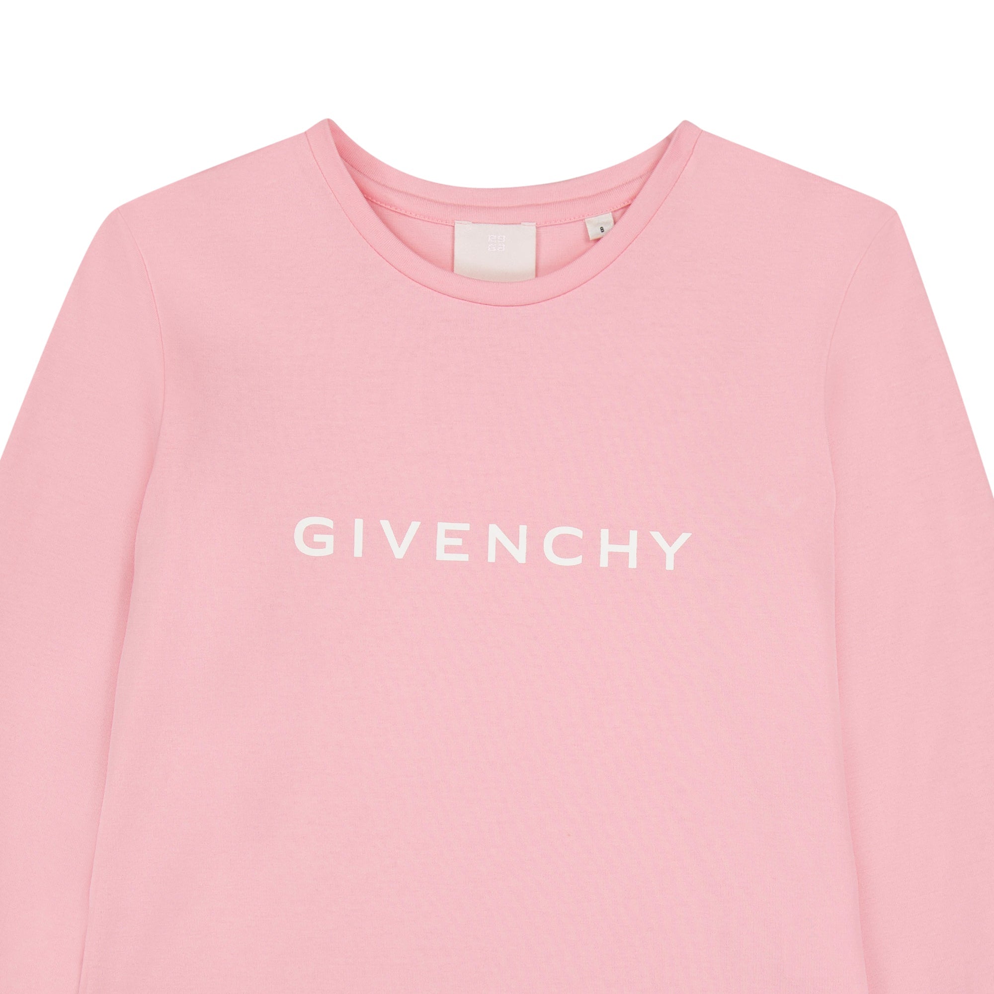 Long-sleeved cotton 4G print T-shirt - Hydrangea