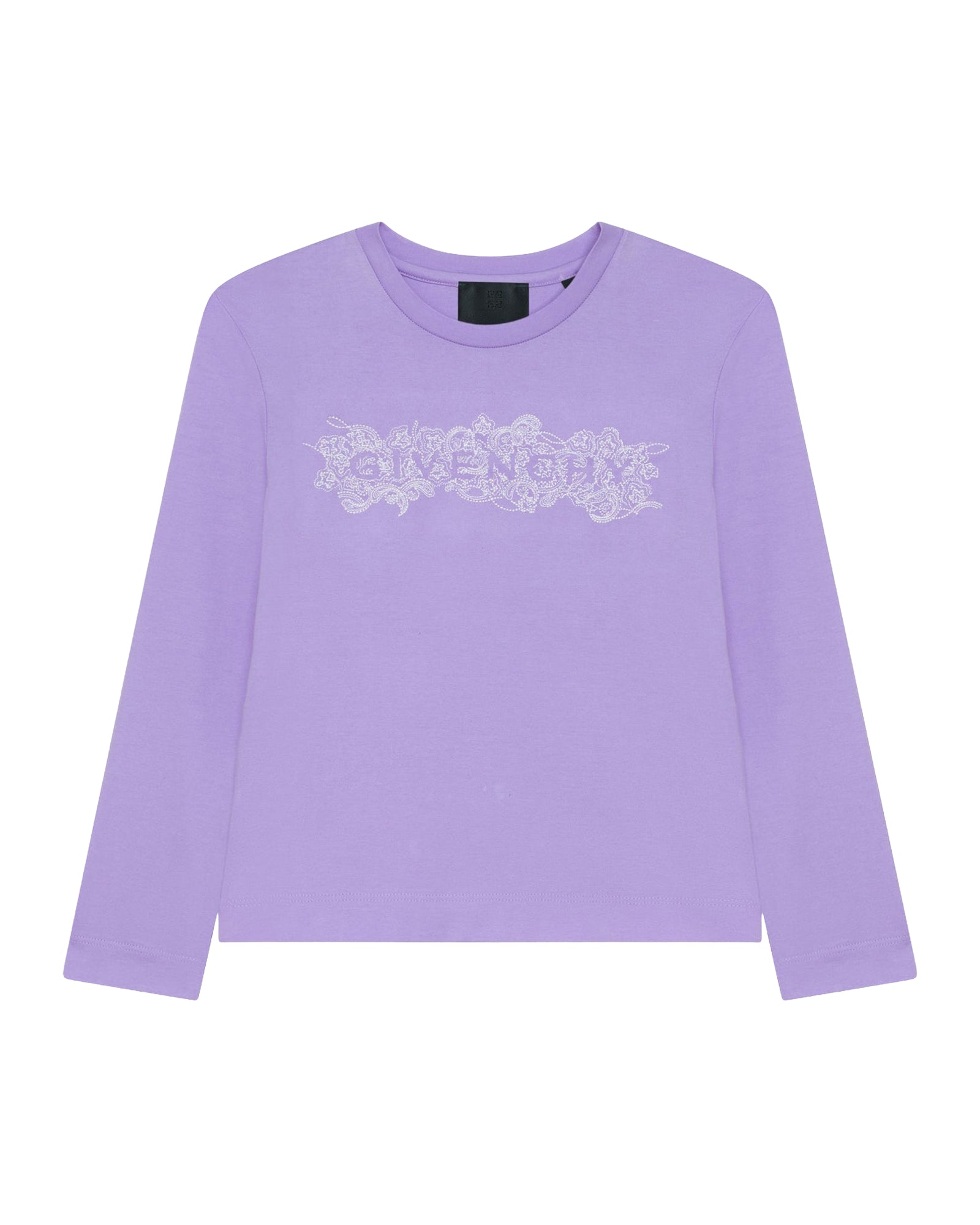 T-shirt à broderie en coton - Light Violet
