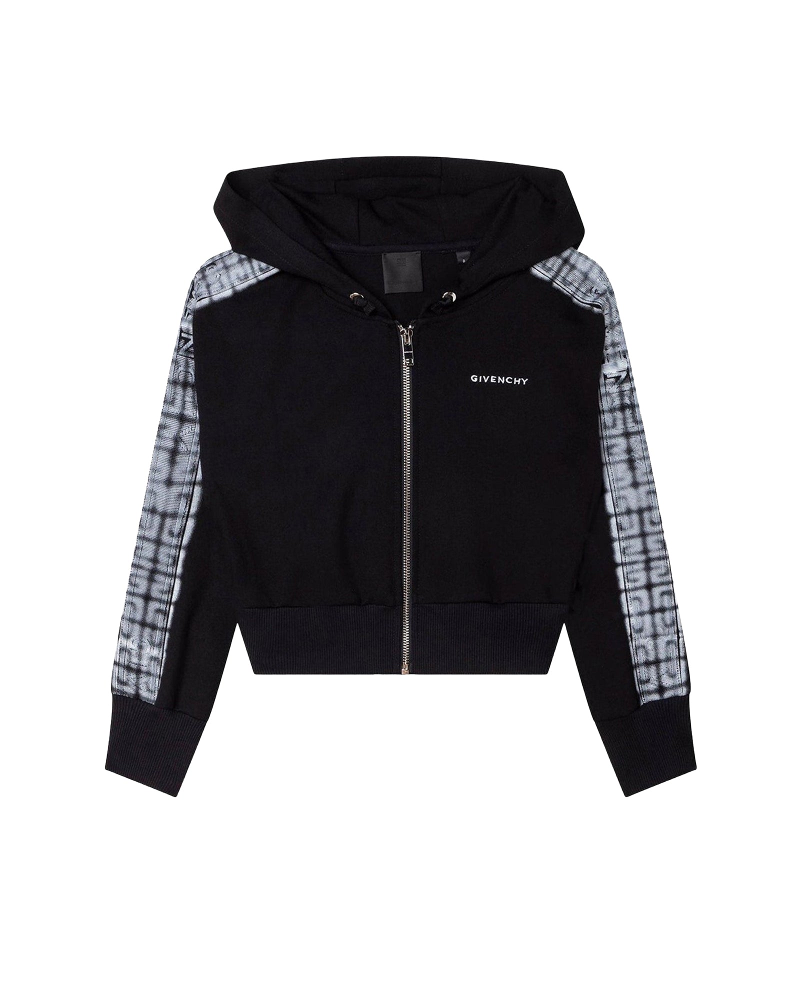 Gilet à capuche en maille milano - Black