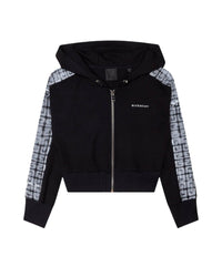 Cardigan à capuche en maille milano - Black