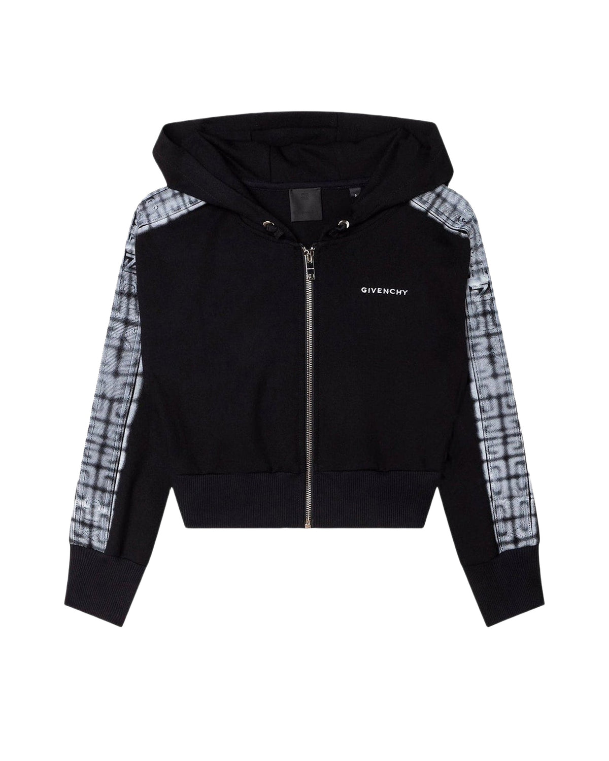 Cardigan à capuche en maille milano - Black
