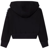 Cardigan à capuche en maille milano - Black