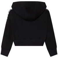 Cardigan à capuche en maille milano - Black