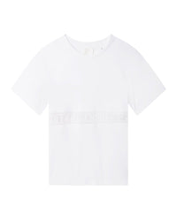 T-shirt avec bande en transparence - Blanc