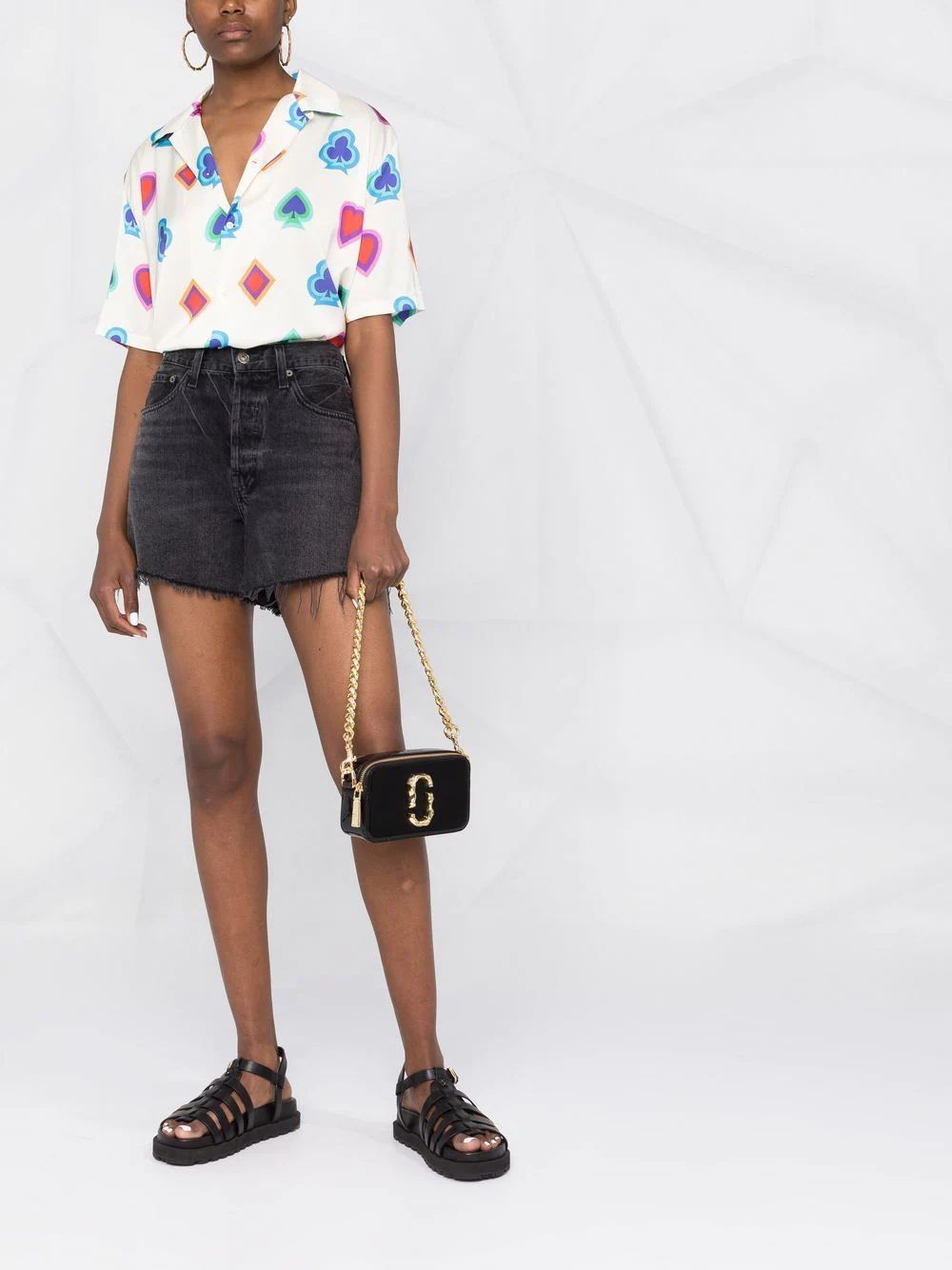 Sac à bandoulière Snapshot verni - Black