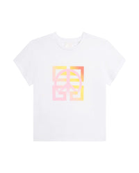 T-shirt logo à manches courtes en coton - Blanc