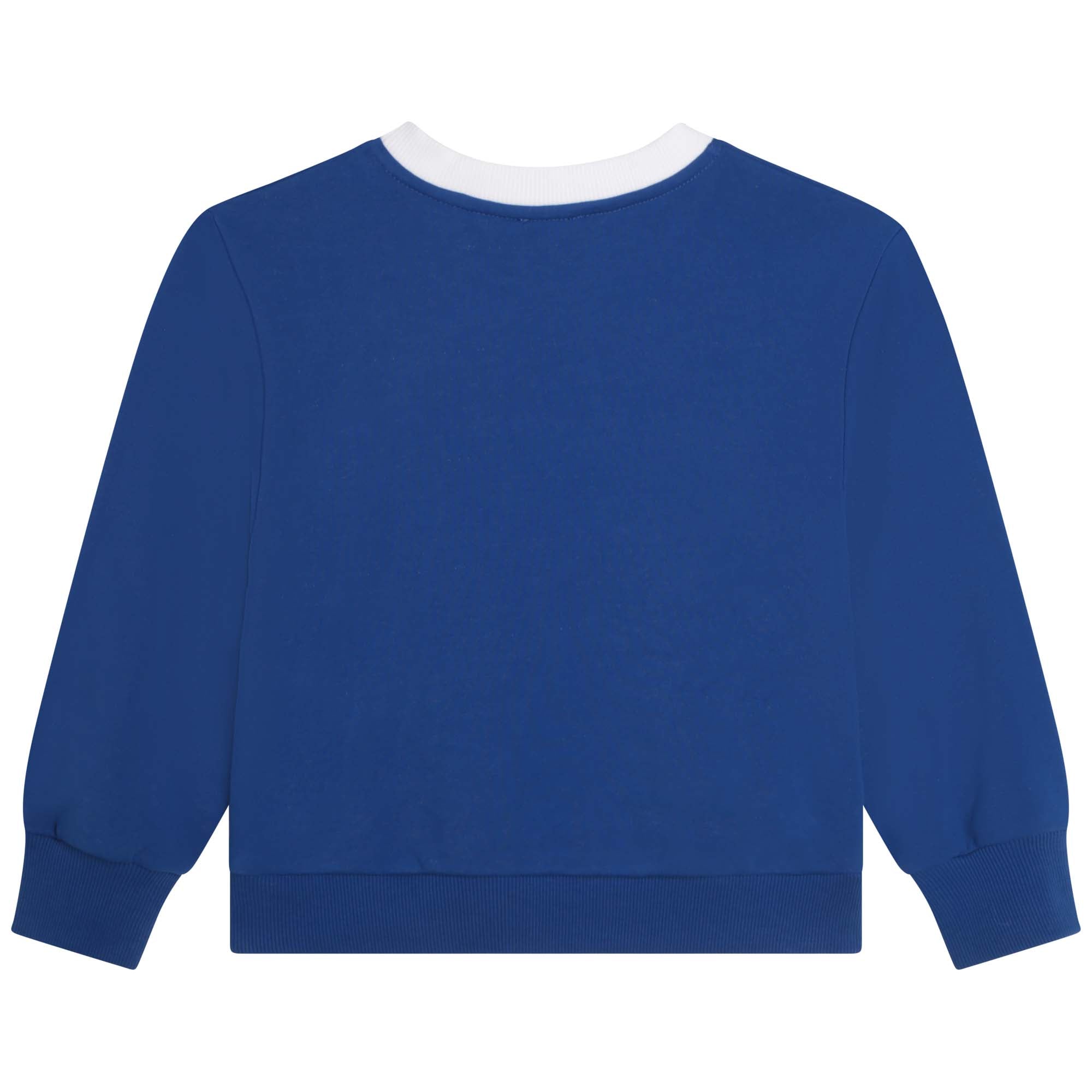 Sweatshirt molleton bicolore - Bleu roi
