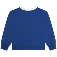 Sweat molleton bicolore - Bleu Roi
