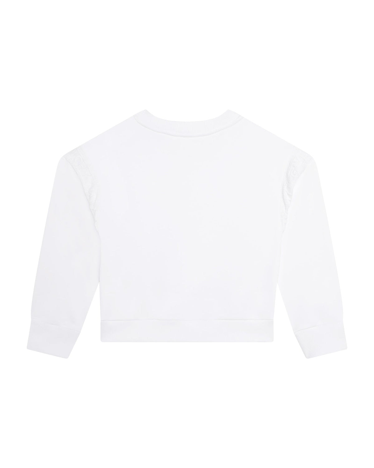 Sweat détails bandes en molleton - Blanc