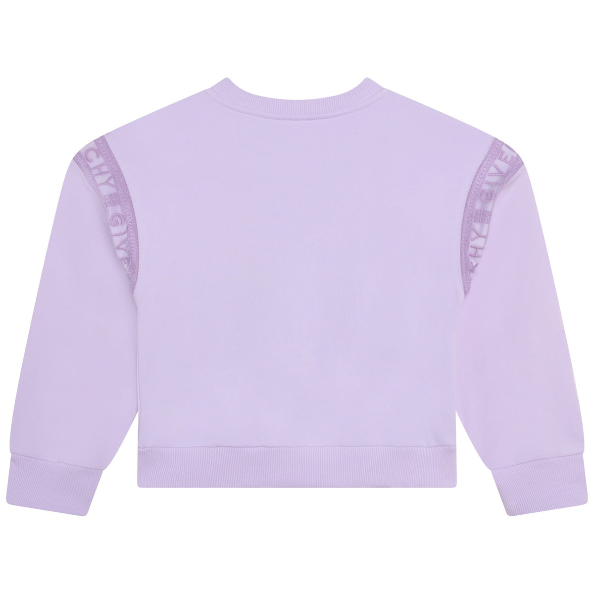 Sweat en molleton avec détails bandes - Mauve