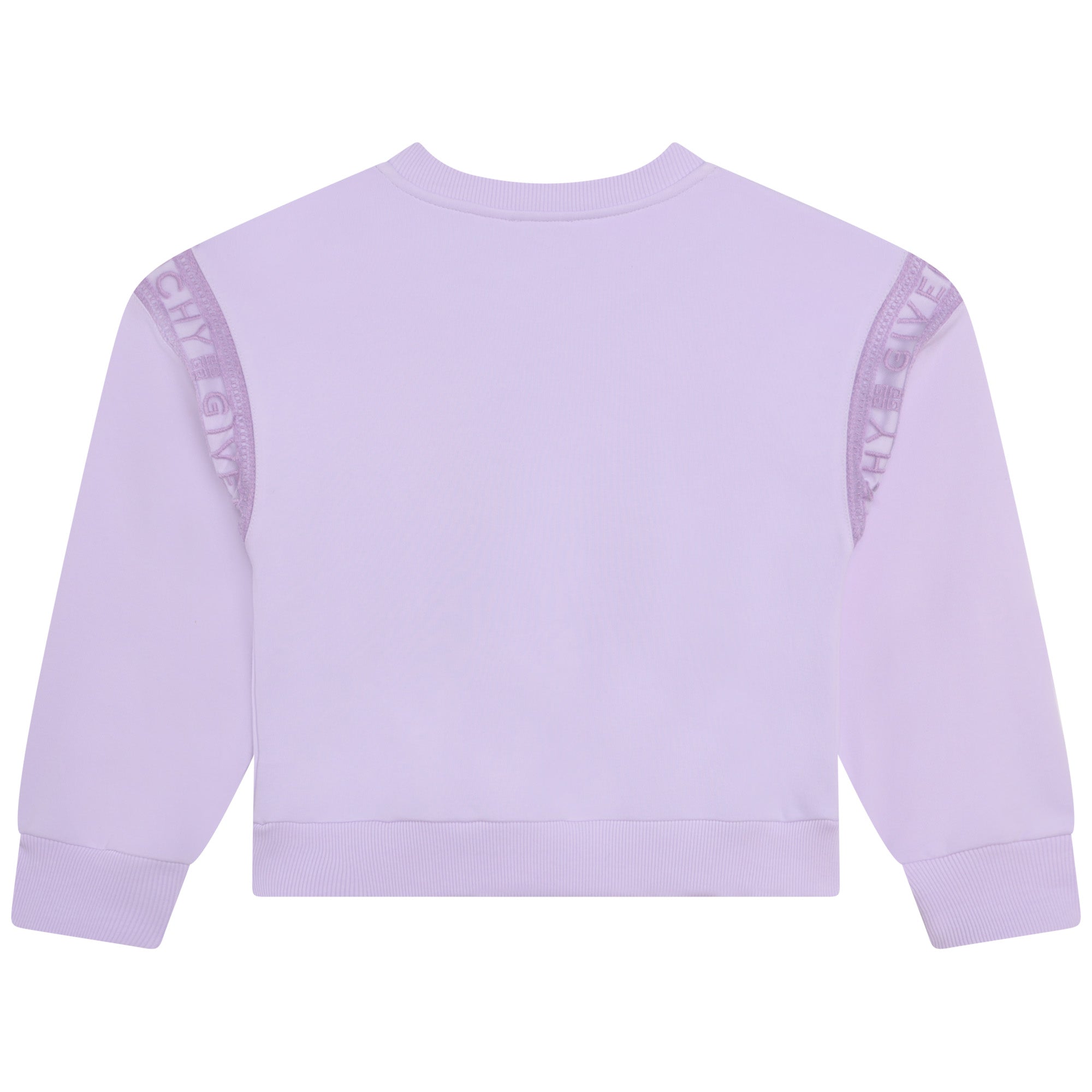 Sweatshirt en molleton avec détails bandes - Mauve
