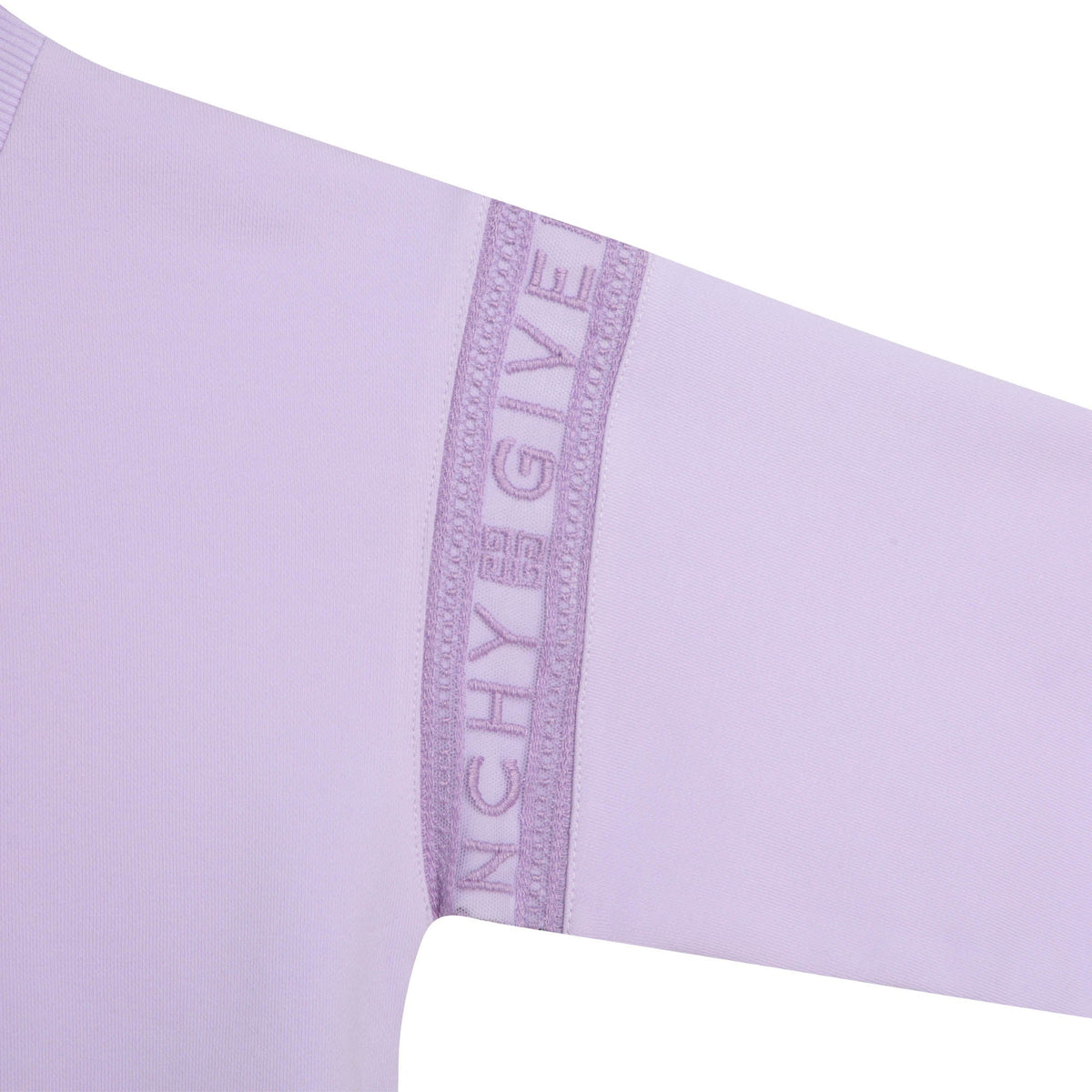 Sweat en molleton avec détails bandes - Mauve