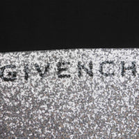Sweat à capuche bi-matière en molleton et sequins métallisés - Black
