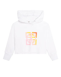 Sweatshirt à capuche dégradé en molleton - Blanc