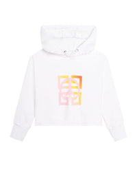 Sweat à capuche dégradé en molleton - Blanc