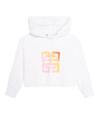 Fleece blend hoody - White