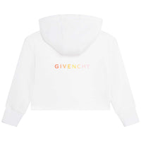 Sweatshirt à capuche dégradé en molleton - Blanc