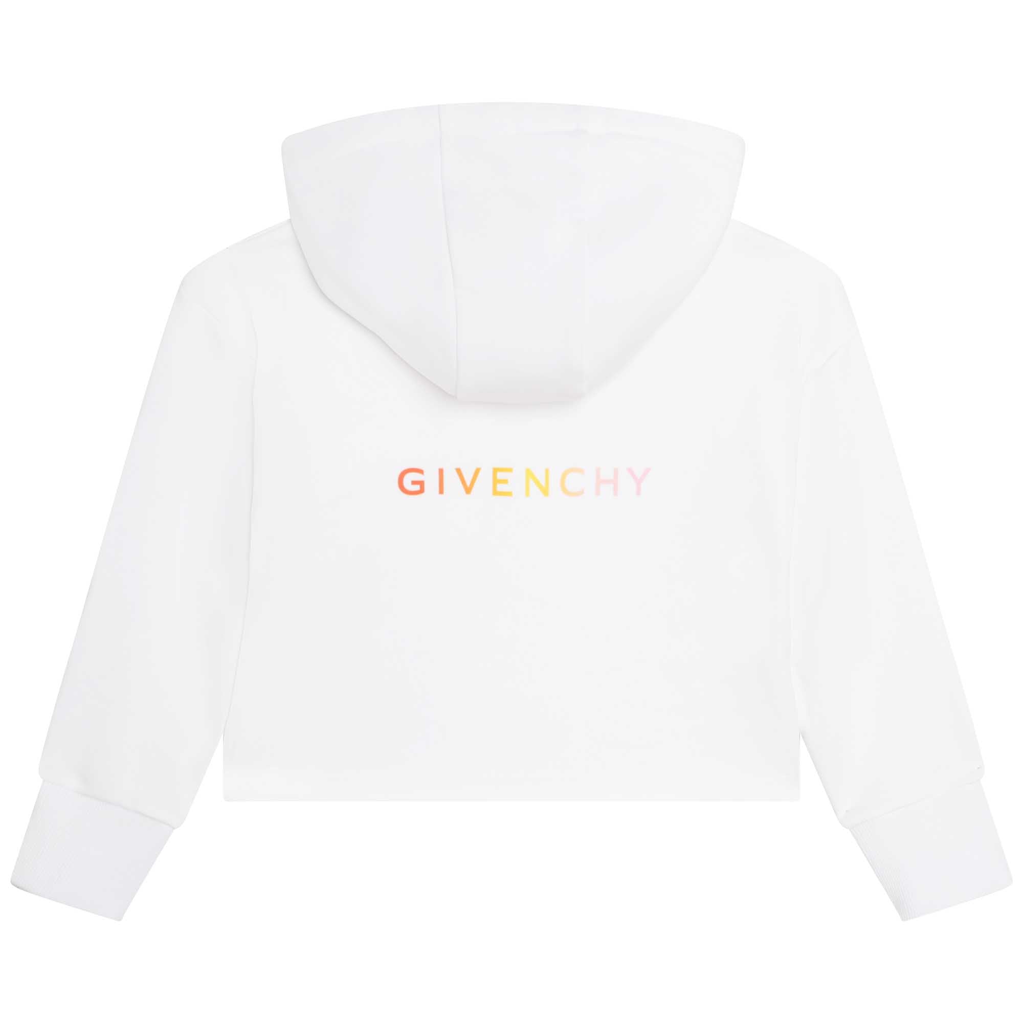 Sweatshirt à capuche dégradé en molleton - Blanc