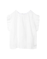Blouse à broderie anglaise en coton - Blanc