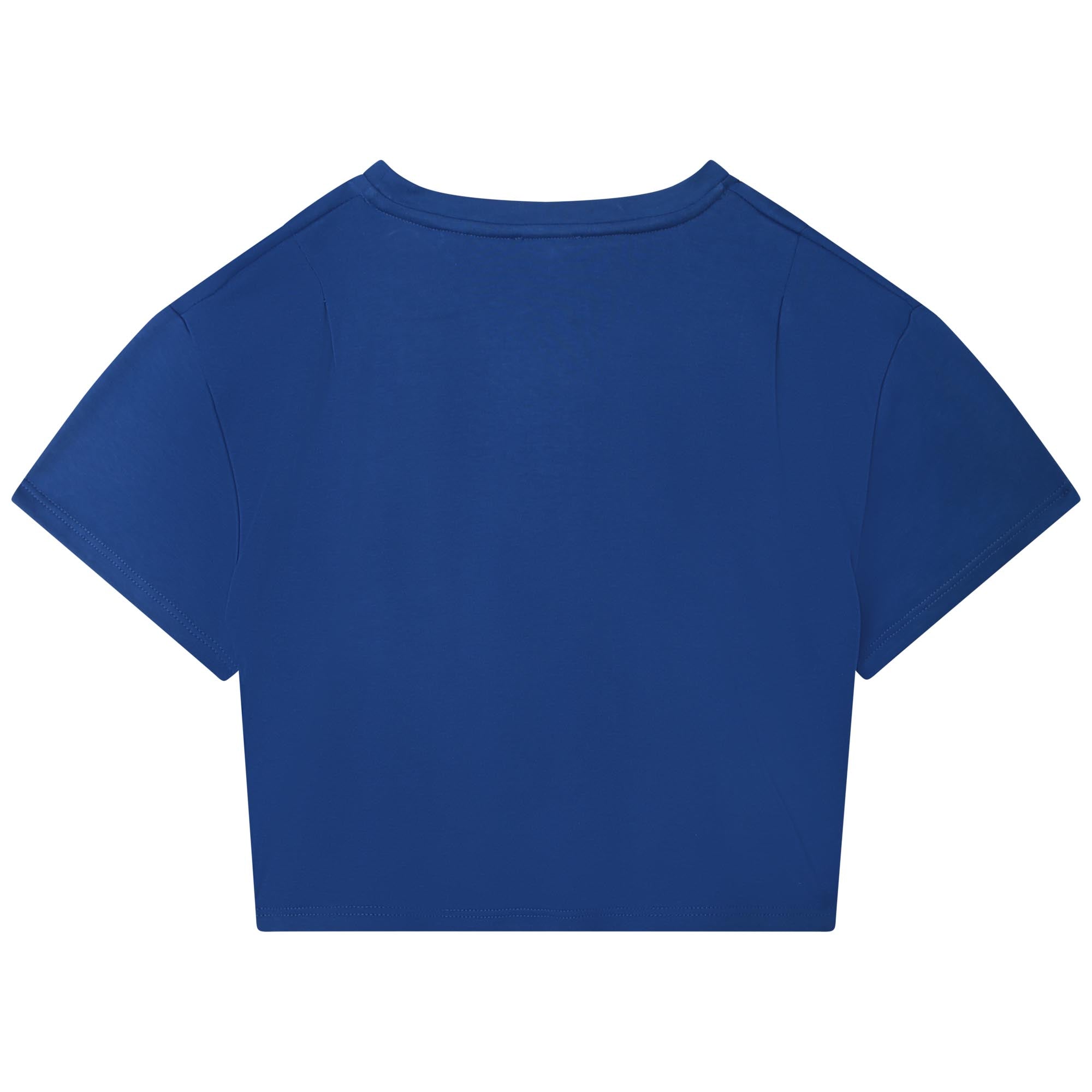 T-shirt court à strass Swarovski - Bleu roi