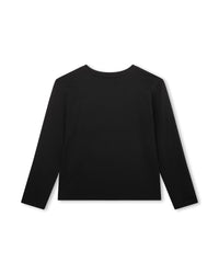 Long-sleeved cotton T-shirt - Black