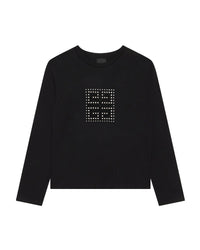 T-shirt à manches longues en coton - Black