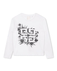 T-shirt à manches longues en coton - Blanc