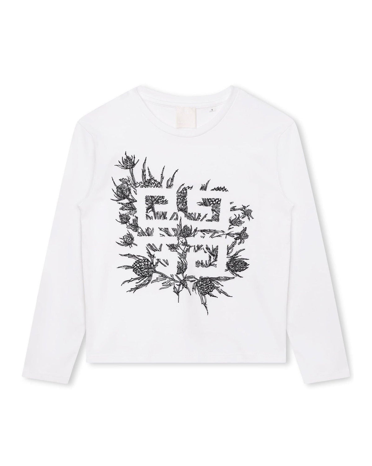 T-shirt à manches longues en coton - Blanc