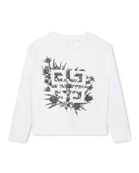 T-shirt à manches longues en coton - Blanc